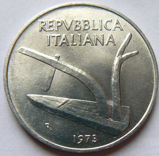 10 lire 1973 nuova - fior di conio FDC
