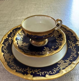 4 Tazzine Caffè con Piattini & Piatti Dessert