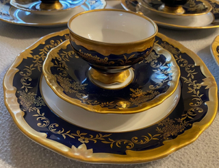 4 Tazzine Caffè con Piattini & Piatti Dessert