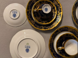 4 Tazzine Caffè con Piattini & Piatti Dessert