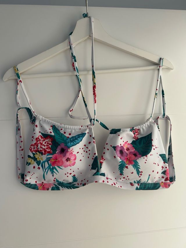 Bikini Flores - Bañador Blanco
