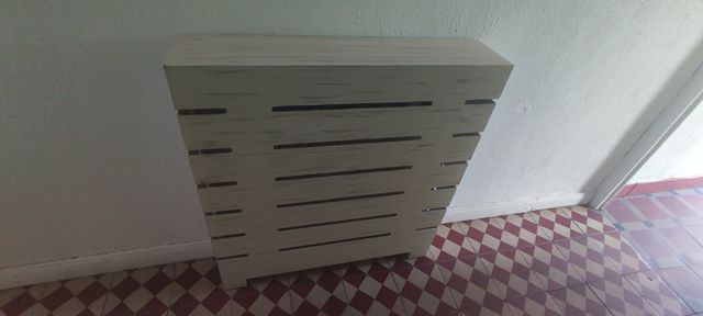 Mueble radiador blanco madera