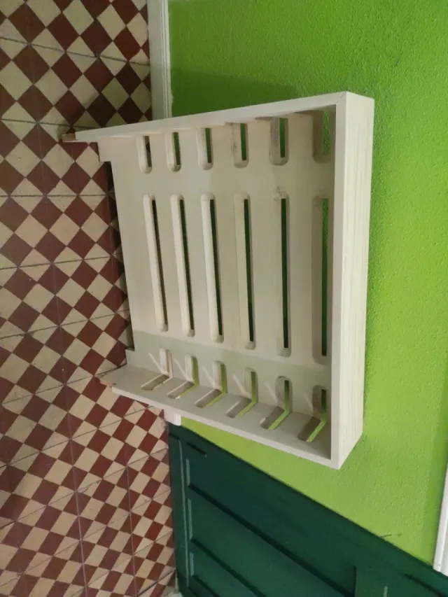 Mueble radiador blanco madera