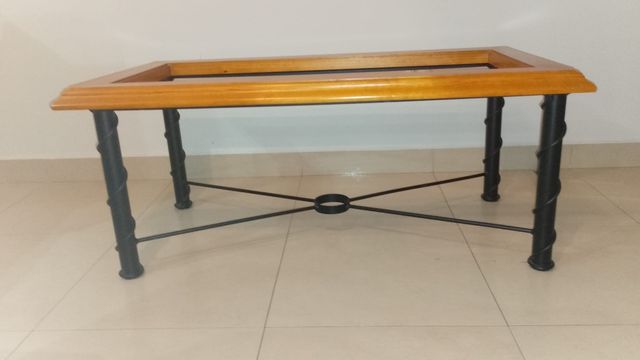 Mesa centro madera-vidrio