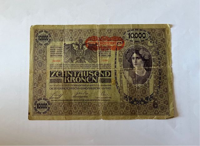 Banconota 10000 Corone Austria 1918