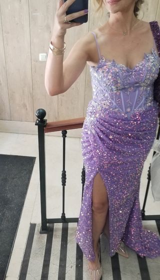 Vestido Lila SHEIN Fiesta Noche