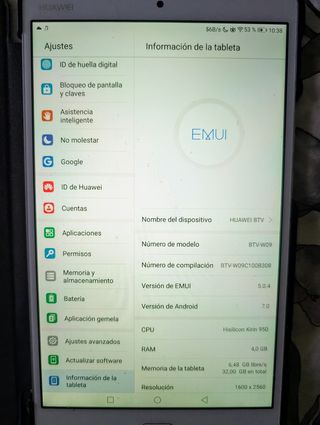 Tablet Huawei blanca