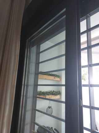 Ventana completa PVC gris antracita 130x140