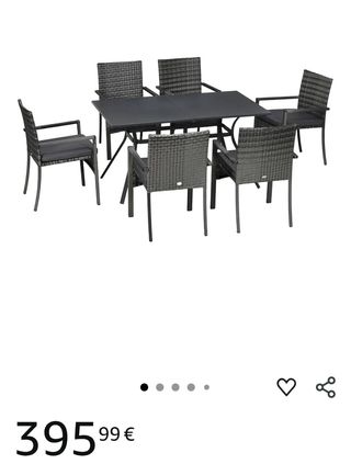 Mesa y sillas terraza.
