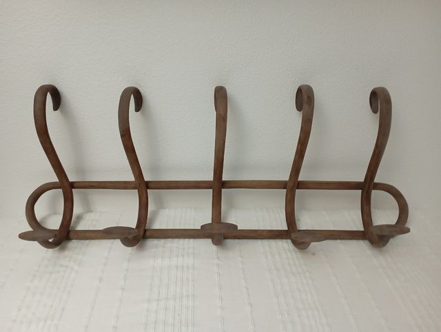 Perchero vintage madera 5 ganchos