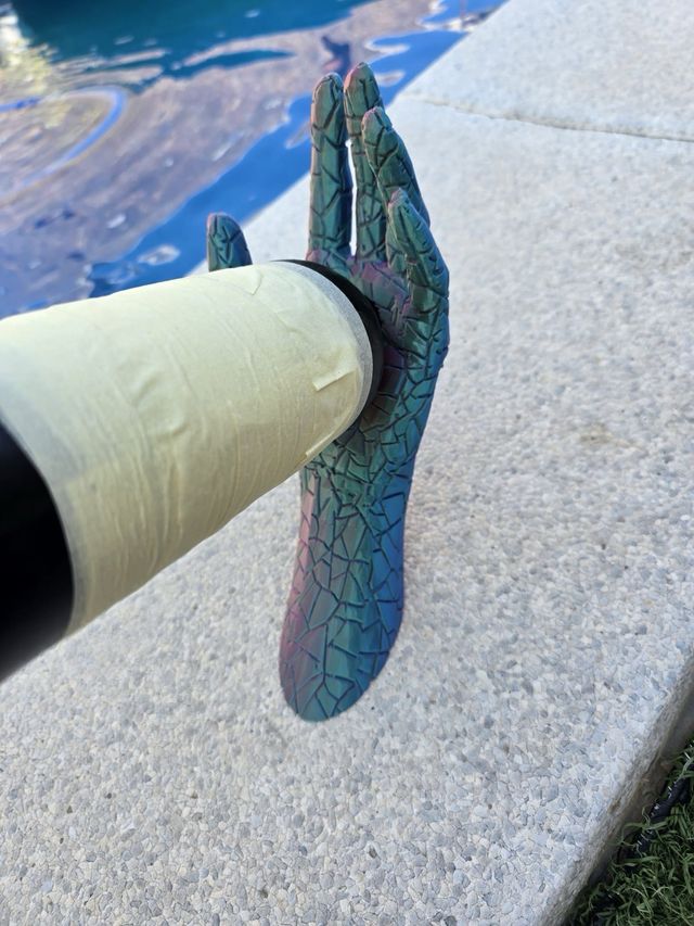 Porta botellas mano 3D