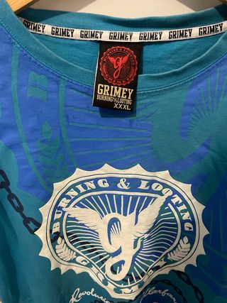 Camiseta Grimey turquesa. marca rapera 