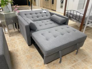 Sofá cama gris - Con respaldos reclinables