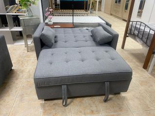 Sofá cama gris - Con respaldos reclinables