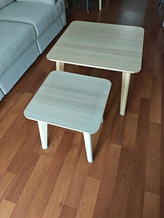 Gioco 2 Tavoli nido IKEA LISABO - Legno, beige