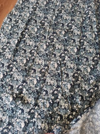 Falda larga Mango flores grises