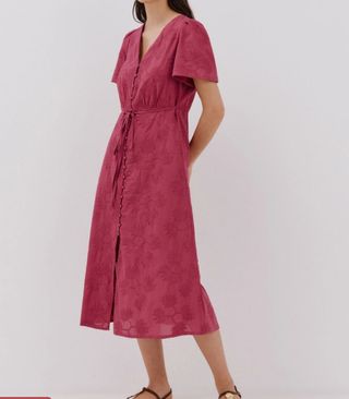 Vestido midi Cortefiel morado