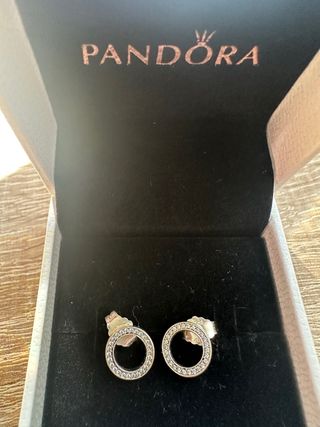 Pendientes Pandora Plata redondos