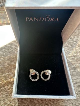 Pendientes Pandora Plata redondos
