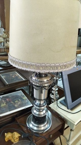 Lampara metal antigua.Estilo eduardino