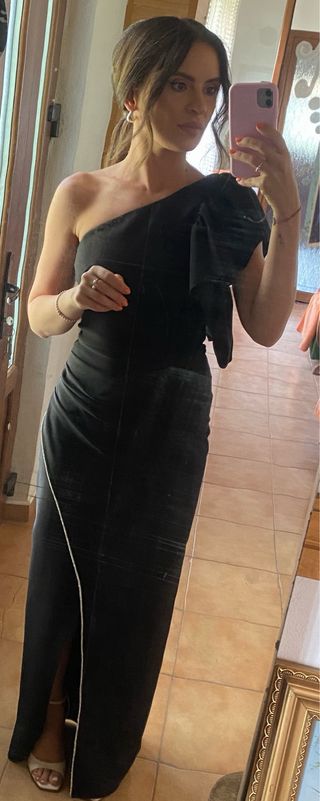 Vestido negro fiesta con 