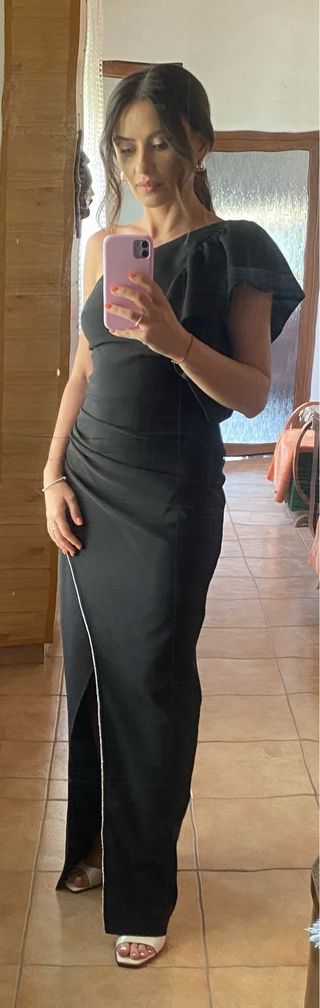 Vestido negro fiesta con 