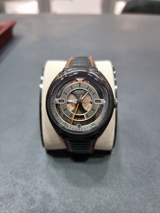Reloj REC  Porsche negro y naranja
