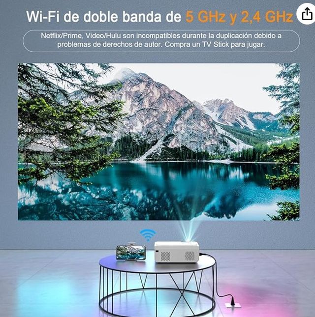 Proyector WiFi Bluetooth 5G FullHD NUEVO 70%Descue