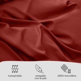 Juego nórdico microfibra cama 150 - Rojo