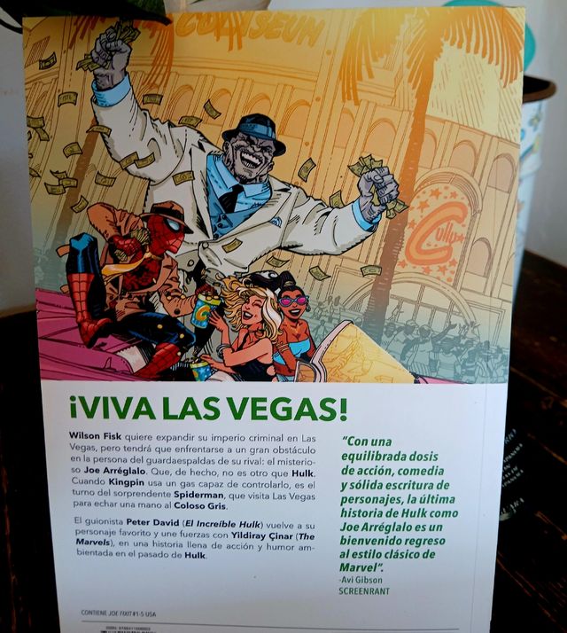 100% Marvel hulk gris. joe arréglalo