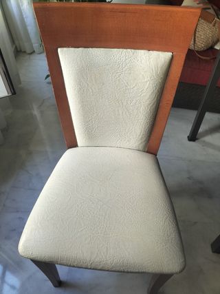 Conjunto 6 sillas comedor madera 
