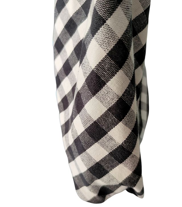 Borsa Origami Vichy bianco e nero