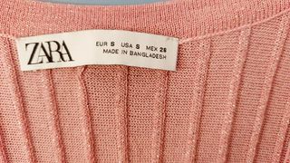 Camiseta tirantes rosa Zara