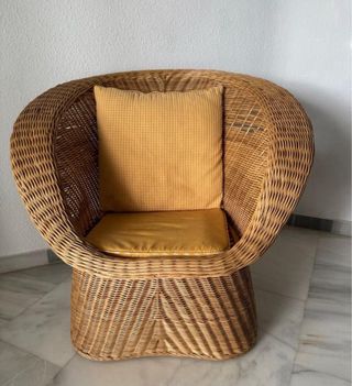 Butaca vintage mimbre