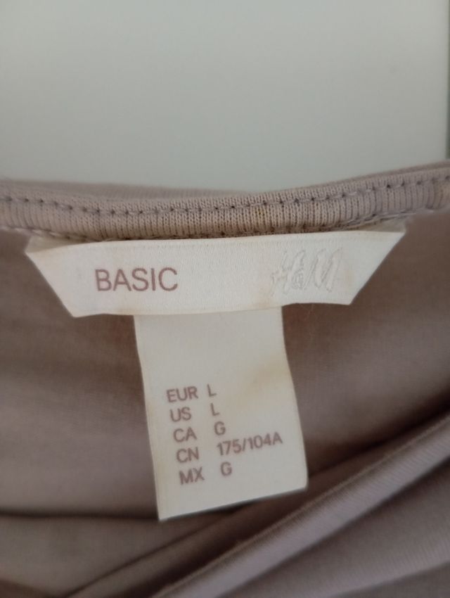 Camiseta H&M beige talla L