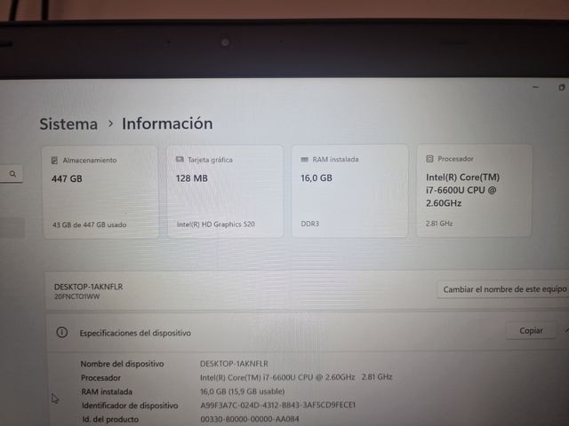 Lenovo Thinkpad T460 i7-6600U