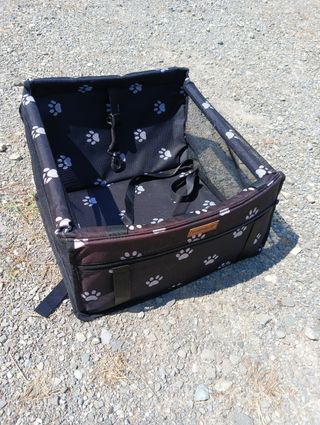 Seggiolino auto cane - nero/bianco