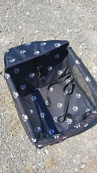Seggiolino auto cane - nero/bianco