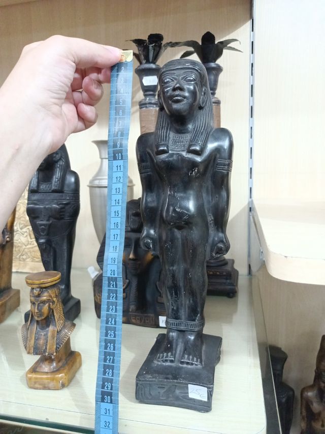 Figura Faraón Egipcio - Piedra Negra. Nueva.