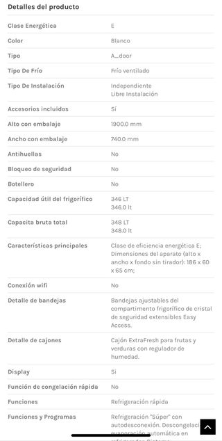 Frigorífico Balay 1 puerta - Blanco