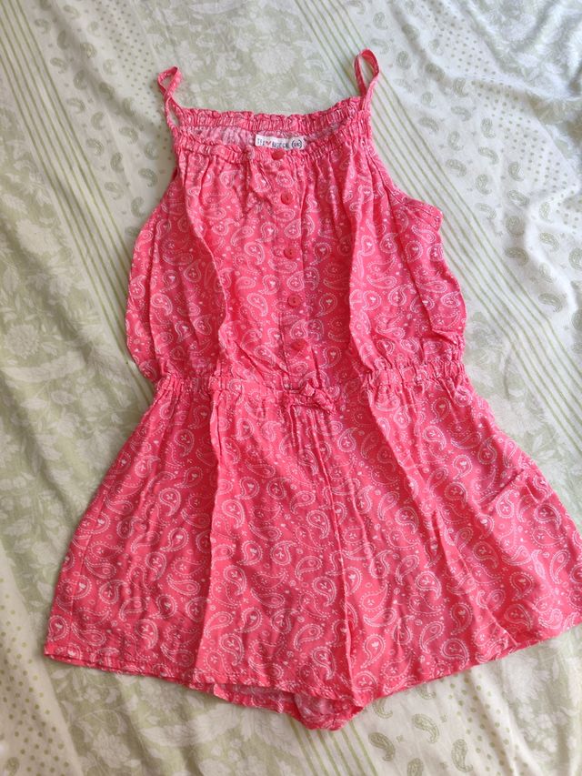 Mono niña verano rosa estampado paisley