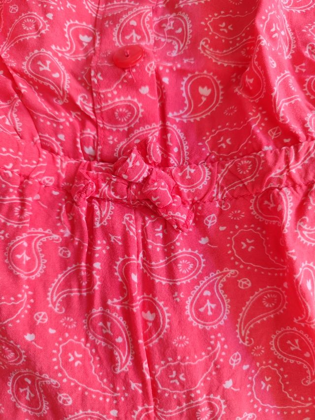 Mono niña verano rosa estampado paisley