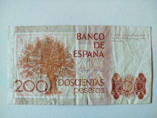 Billete 200 pesetas España 1980