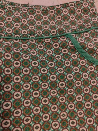 Falda verde estampada vintage