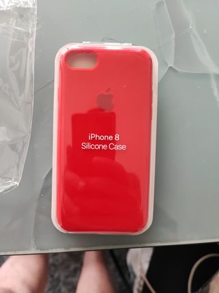 Funda silicona roja iPhone 8