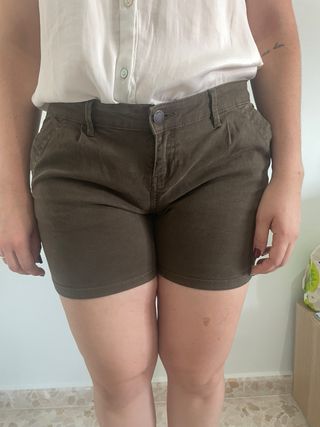 Shorts caqui Shana mujer