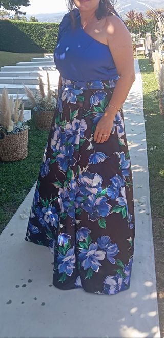 Vestido fiesta azul - floral