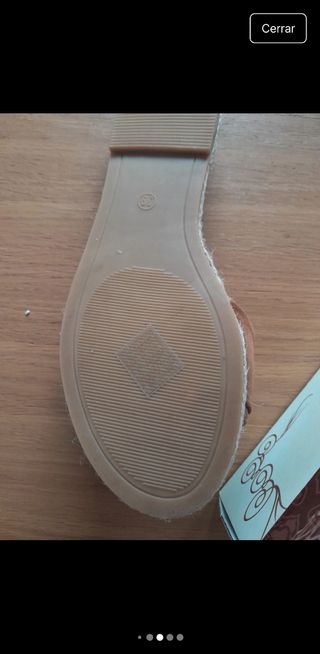 Sandalias planas mujer HF marrón, talla 39