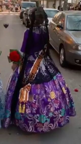 Vestido Fallera multicolor