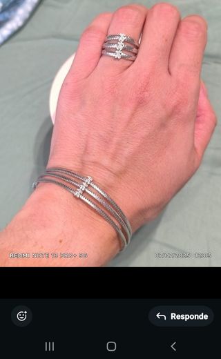 Esclava TOUS Light de oro blanco de 18 kt dimantes